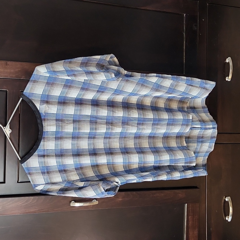 Sheer Plaid Shirt